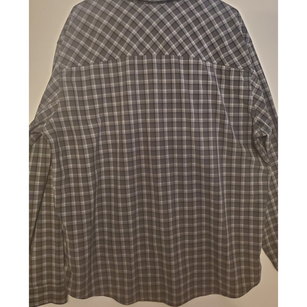 Columbia‎ Plaid Button Up Long Sleeve Shirt Mens Size XXL Gray Black - Picture 9 of 10